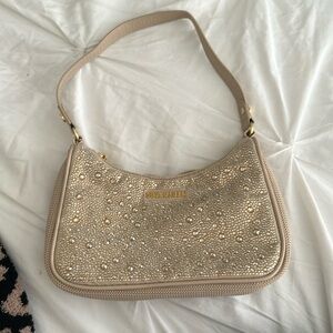 Gold rhinestone shoulder bag